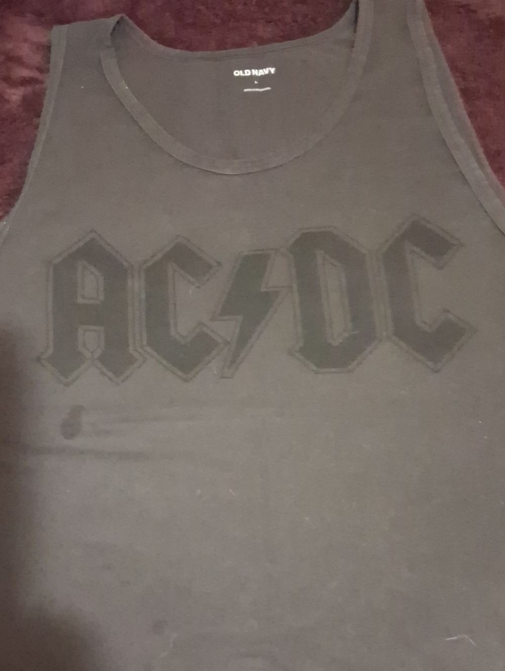 Old Navy Black AC/DC Logo Sleeveless Tank